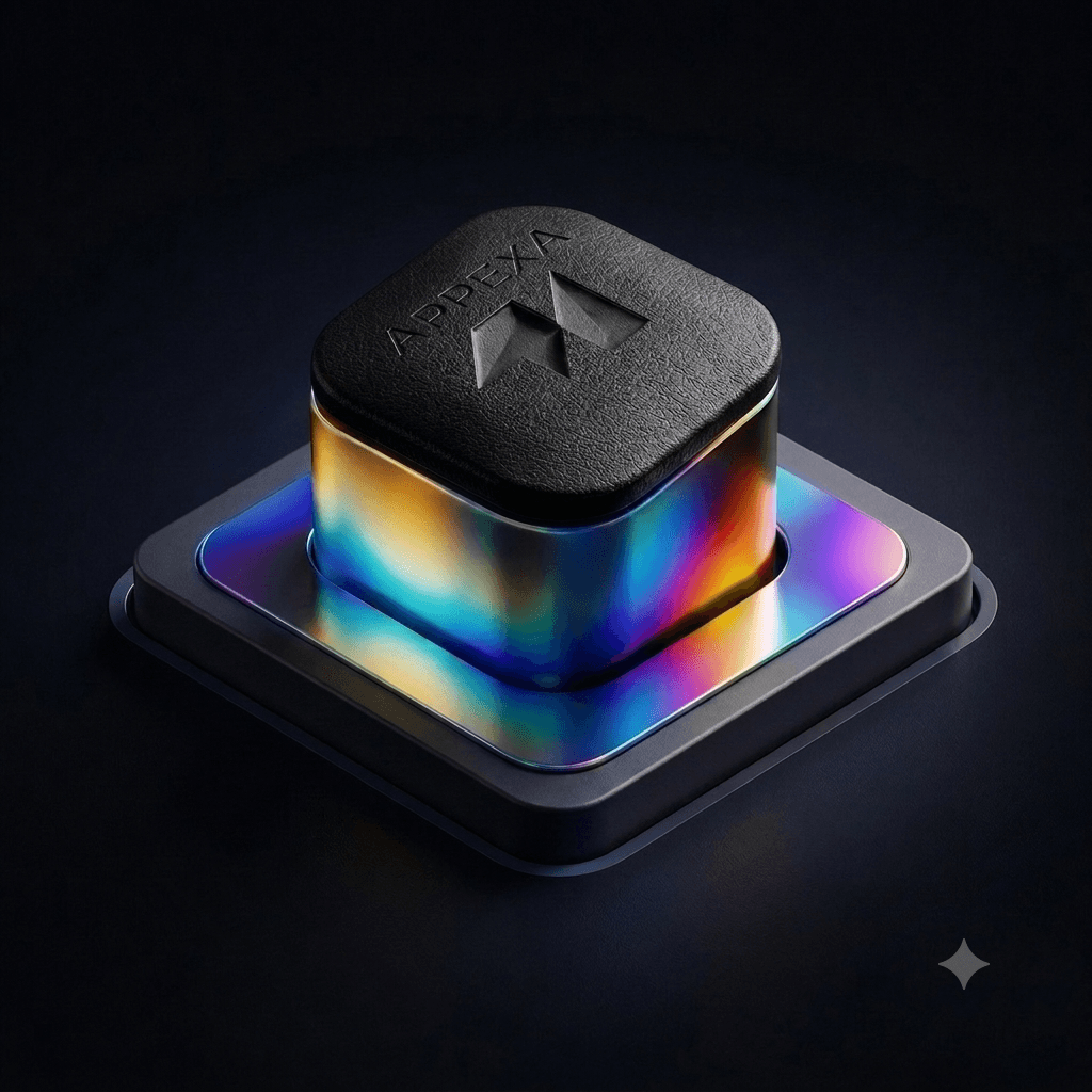 Appexa three-dimensional brand mark